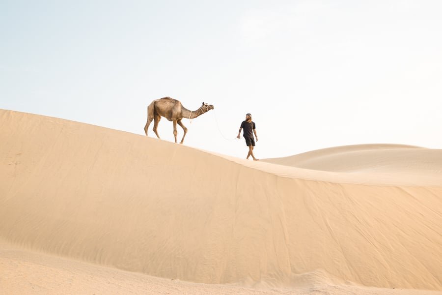 Starlit dunes night at Sam Sand Dunes — RUDVO Jaisalmer